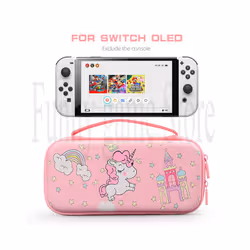 Unicorn Hard Carrying Case for Nintendo Switch & Switch Oled Pink Portable Travel Case Accessory Protective Bag Cover  For -  ...