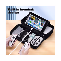 For Nintendo Switch OLED Lite Storage Bag NS Hard Case Box Large Capacity Game Console Portable Bags With Stand Card Slot - NS Graffiti
