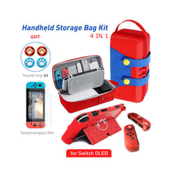 ) For Nintendo Switch OLED Handheld Storage Bag Large CapacityÂ Carrying Hard Case Built-in Bracket for NS Switch Game Accessories - B(SWITCH OLED