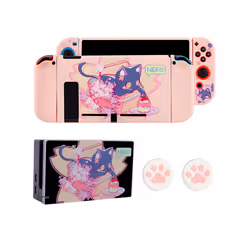 NEKO Cat Switch OLED Case Storage Bag PU Carrying Case Pink Shockproof Shell Switch Hard PC Cover For Nintendo Switch Accesso ...