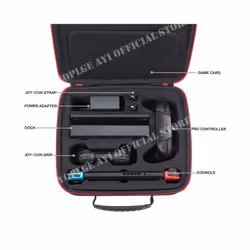 New Nintend Switch Deluxe Portable Protective Carry Case Travel Carrying Big Storage Bag for Nintendo Switch Console Accessories - Black