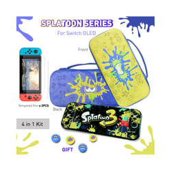 ) 2024 Splatoon style Storage Bag for Nintendo Switch OLED Protective Shell Cover Carrying Case for Switch OLED Game Accessories - D(SWITCH OLED