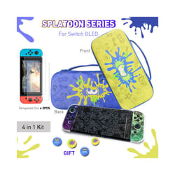 ) 2024 Splatoon style Storage Bag for Nintendo Switch OLED Protective Shell Cover Carrying Case for Switch OLED Game Accessories - C(SWITCH OLED