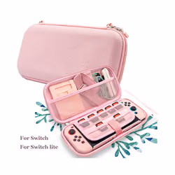 Cute Pink Sakura For Nintend Switch/Lite Accessories Storage Bag Protective Shell Cover Case For Nintendo Switch Lite Mini - Pink For Switch Lite