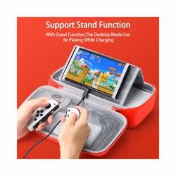 Large Capacity Storage Bag For Nintendo Switch Oled Game Themed Travel Carrying Pouch Protective Case TV Dock JoyCon Box - B08