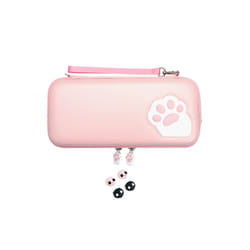 Cute Cat Carrying Case for Nintendo Switch Protective Case Cover Storage Bag for Switch OLED Travel Portable Pouch Accessories - Switch Lite Pink