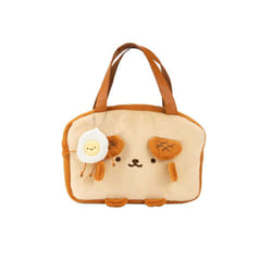 GeekShare Dog Toast Plush Bag Shoulder Tote Bag Handbag Carrying Case for Nintendo Switch/OLED/LITE IPAD Cute Shopping Bag - Navy Blue