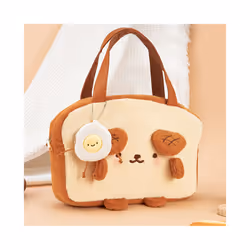 GeekShare Dog Toast Plush Bag Shoulder Tote Bag Handbag Carrying Case for Nintendo Switch/OLED/LITE IPAD Cute Shopping Bag - Navy Blue