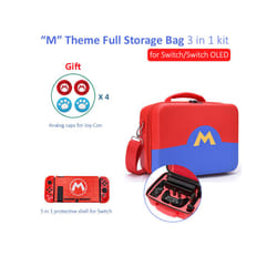 ) 2021 Classic Travel Protective Case for Nintendo Switch OLED Storage Bag Portable Carrying Case NS Switch Game Accessories - C(Normal switch