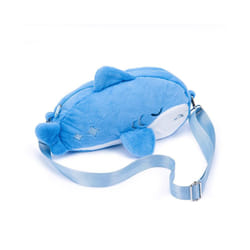 GeekShare Shark Party Cute Plush Carrying Bag Compatible with Nintendo Switch/OLED Portable Crossbody Travel Bag - Blue