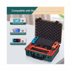 NS Portable Travel Waterproof Carrying Case for Nintendo Switch/OLED/Lite Accessories Deluxe Professional Hard Storage Cases - Color 1