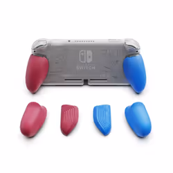 Skull & Co. GripCase Lite Protective Case Cover Shell with Replaceable Grips for Nintendo Switch Lite - Pokemon Cyan Magenta