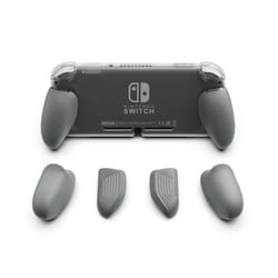 Skull & Co. GripCase Lite Protective Case Cover Shell with Replaceable Grips for Nintendo Switch Lite - Gray