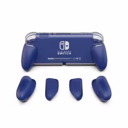 Skull & Co. GripCase Lite Protective Case Cover Shell with Replaceable Grips for Nintendo Switch Lite - Blue