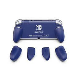 Skull & Co. GripCase Lite Protective Case Cover Shell with Replaceable Grips for Nintendo Switch Lite - Blue