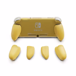 Skull & Co. GripCase Lite Protective Case Cover Shell with Replaceable Grips for Nintendo Switch Lite - Yellow