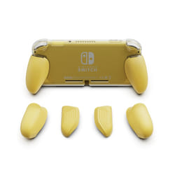 Skull & Co. GripCase Lite Protective Case Cover Shell with Replaceable Grips for Nintendo Switch Lite - Yellow