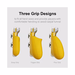 Skull & Co. GripCase Lite Protective Case Cover Shell with Replaceable Grips for Nintendo Switch Lite - Yellow