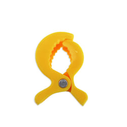 Baby Colorful Car Seat Accessories Plastic Pushchair Toy Clip Pram Stroller Peg To Hook Cover Blanket Mosquito Net Clips - Yellow 1 psc