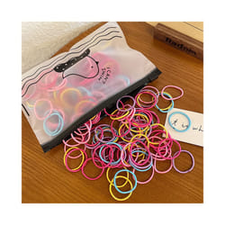 Set Kids Hair Accessories for Girls High Elastic Solid Hairband Baby Rubber Hair Bands Cute Children's Ropes Ties - 50PCS- B9