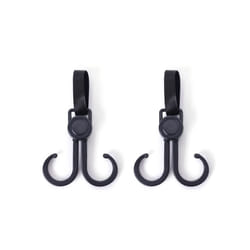 Portable Baby Stroller Double Hooks Shopping Cart Hanging Bag Hanging Buckles Organizer Car Back Seat Hook Universal Accessories - 2Pcs Double Hook