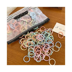 Set Kids Hair Accessories for Girls High Elastic Solid Hairband Baby Rubber Hair Bands Cute Children's Ropes Ties - 50PCS- B7