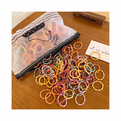 Set Kids Hair Accessories for Girls High Elastic Solid Hairband Baby Rubber Hair Bands Cute Children's Ropes Ties - 50PCS- B4