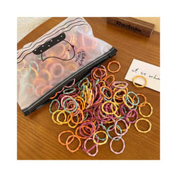 Set Kids Hair Accessories for Girls High Elastic Solid Hairband Baby Rubber Hair Bands Cute Children's Ropes Ties - 50PCS- B4