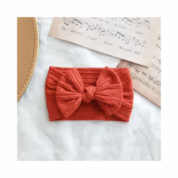 Lovely Newborn Baby Headband For Girls Elastic Knit Children Turban Baby Bows Soft Nylon Kids Headwear Hair Accessories - 24