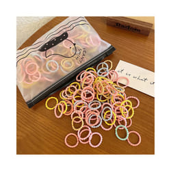 Set Kids Hair Accessories for Girls High Elastic Solid Hairband Baby Rubber Hair Bands Cute Children's Ropes Ties - 50PCS- B5