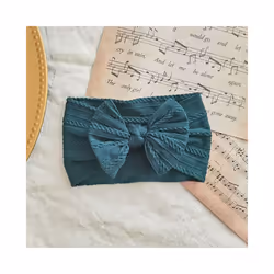 Lovely Newborn Baby Headband For Girls Elastic Knit Children Turban Baby Bows Soft Nylon Kids Headwear Hair Accessories - 16