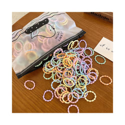 Set Kids Hair Accessories for Girls High Elastic Solid Hairband Baby Rubber Hair Bands Cute Children's Ropes Ties - 50PCS- B3