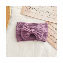 Lovely Newborn Baby Headband For Girls Elastic Knit Children Turban Baby Bows Soft Nylon Kids Headwear Hair Accessories - 20
