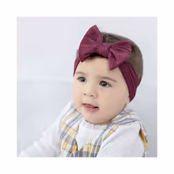 Lovely Newborn Baby Headband For Girls Elastic Knit Children Turban Baby Bows Soft Nylon Kids Headwear Hair Accessories - 20