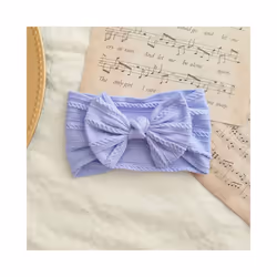 Lovely Newborn Baby Headband For Girls Elastic Knit Children Turban Baby Bows Soft Nylon Kids Headwear Hair Accessories - 13