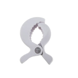 Baby Colorful Car Seat Accessories Plastic Pushchair Toy Clip Pram Stroller Peg To Hook Cover Blanket Mosquito Net Clips - White 1 psc