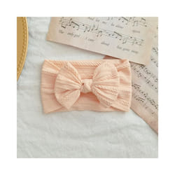 Lovely Newborn Baby Headband For Girls Elastic Knit Children Turban Baby Bows Soft Nylon Kids Headwear Hair Accessories - 11