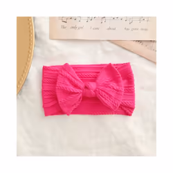 Lovely Newborn Baby Headband For Girls Elastic Knit Children Turban Baby Bows Soft Nylon Kids Headwear Hair Accessories - 5