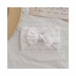 Lovely Newborn Baby Headband For Girls Elastic Knit Children Turban Baby Bows Soft Nylon Kids Headwear Hair Accessories - 8