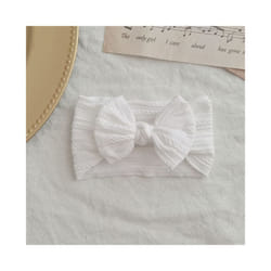 Lovely Newborn Baby Headband For Girls Elastic Knit Children Turban Baby Bows Soft Nylon Kids Headwear Hair Accessories - 8