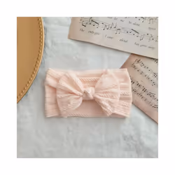 Lovely Newborn Baby Headband For Girls Elastic Knit Children Turban Baby Bows Soft Nylon Kids Headwear Hair Accessories - 23