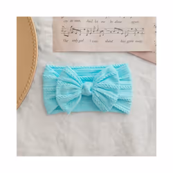 Lovely Newborn Baby Headband For Girls Elastic Knit Children Turban Baby Bows Soft Nylon Kids Headwear Hair Accessories - 9