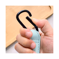 New Cartoon PU Leather Baby Bag Stroller Hook Rotatable Cart Organizer Pram Hook Pram Rotate 360 Degree Stroller Accessories - Beige