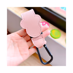 New Cartoon PU Leather Baby Bag Stroller Hook Rotatable Cart Organizer Pram Hook Pram Rotate 360 Degree Stroller Accessories  ...