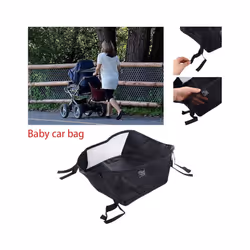 Portable Baby Stroller Basket Newborn Stroller Hanging Basket Infant Stroller Accessories Pram Bottom Basket Organizer Bag - S