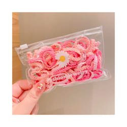 Set Kids Hair Accessories for Girls High Elastic Solid Hairband Baby Rubber Hair Bands Cute Children's Ropes Ties - 50PCS-A19