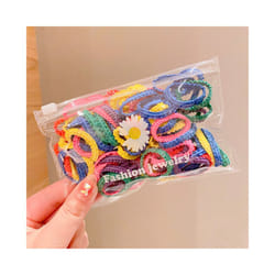 Set Kids Hair Accessories for Girls High Elastic Solid Hairband Baby Rubber Hair Bands Cute Children's Ropes Ties - 50PCS-A13