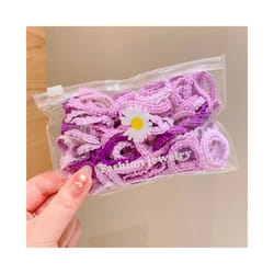 Set Kids Hair Accessories for Girls High Elastic Solid Hairband Baby Rubber Hair Bands Cute Children's Ropes Ties - 50PCS-A20