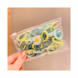 Set Kids Hair Accessories for Girls High Elastic Solid Hairband Baby Rubber Hair Bands Cute Children's Ropes Ties - 50PCS-A18
