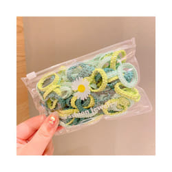 Set Kids Hair Accessories for Girls High Elastic Solid Hairband Baby Rubber Hair Bands Cute Children's Ropes Ties - 50PCS-A18